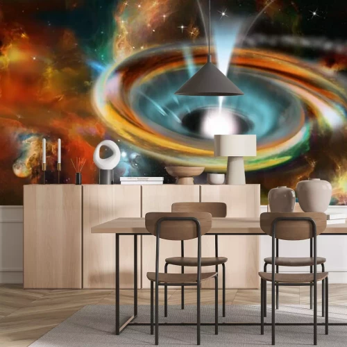 Papier peint  Trou noir avec une galaxie