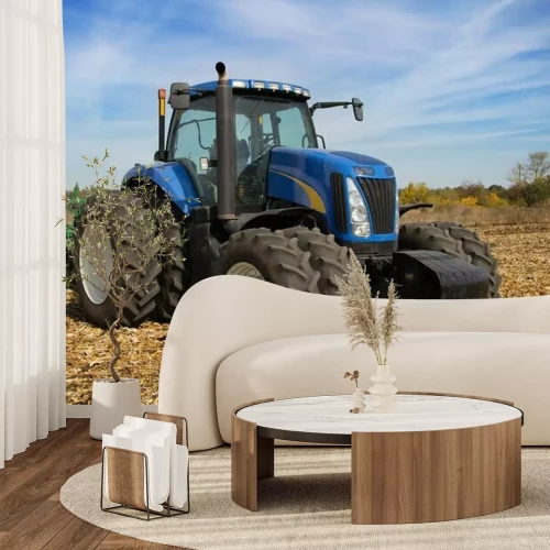 Papier peint  Tracteur dans un champ