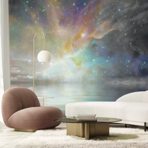 Papier peint  Ciel étoilé et eau calme