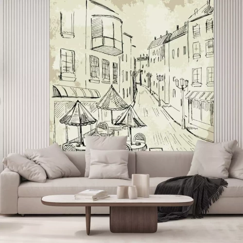 Papier peint  Café de rue