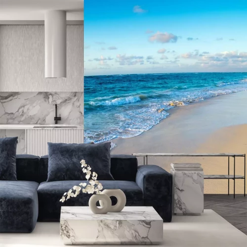 Papier peint  La mer et la plage un jour d'été