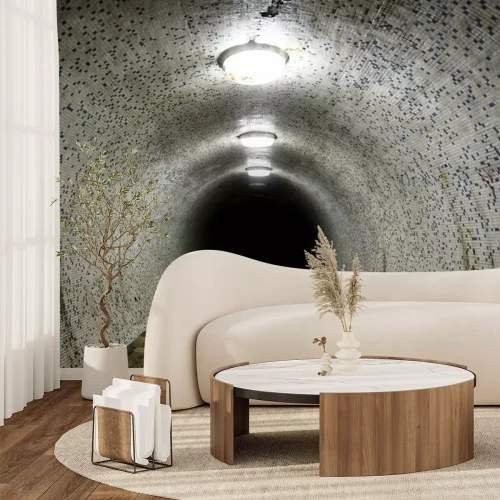 Papier peint  Tunnel tridimensionnel avec mosaïque