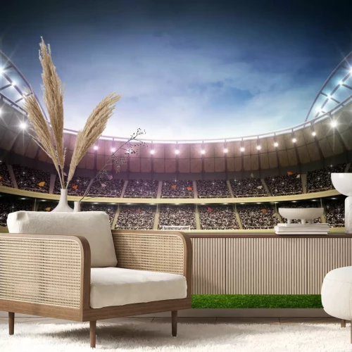 Papier peint  Vue des tribunes bondées du stade de football