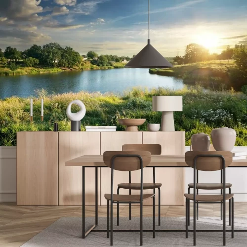 Papier peint  Panorama avec la rivière