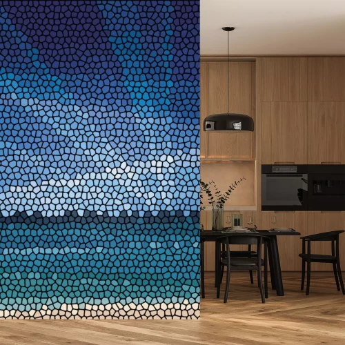 Sticker  Mosaïque avec panorama sur la mer