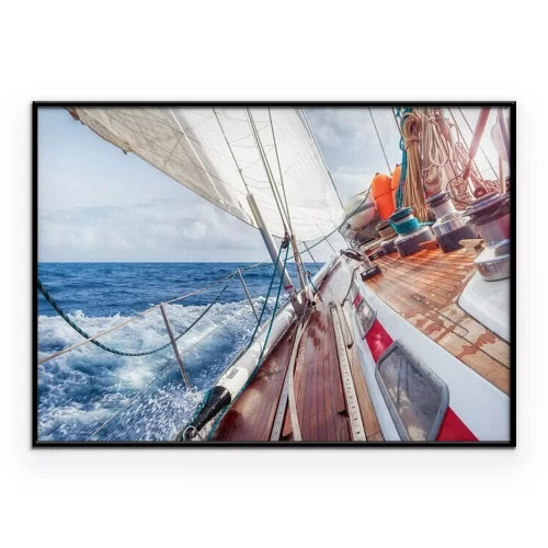 Poster  Vue de la mer depuis le pont d'un voilier
