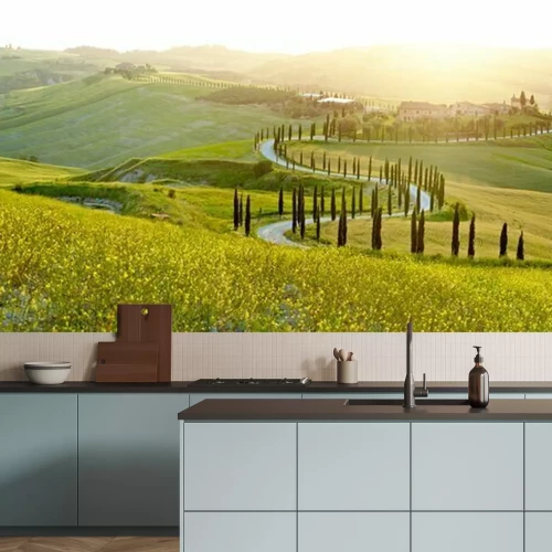 Papier peint  Champs ensoleillés de Toscane