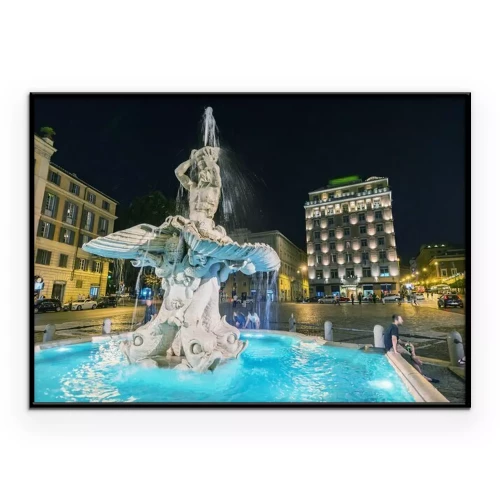 Poster  Fontaine illuminée à Rome la nuit