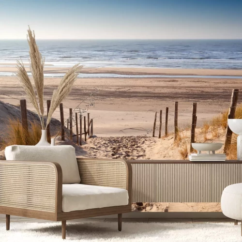 Papier peint  Route de sable vers la mer