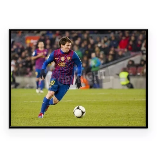 Poster  Footballeur Lionel Messi pendant un match