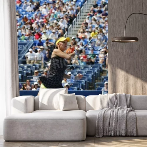 Papier peint  Radwanska joue devant le public