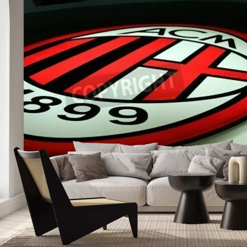 Papier peint  Logo du club de football de l'AC Milan