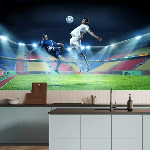 Papier peint  Lutte pour le ballon sur le terrain