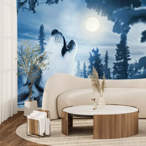 Papier peint  Hurlant à la lune