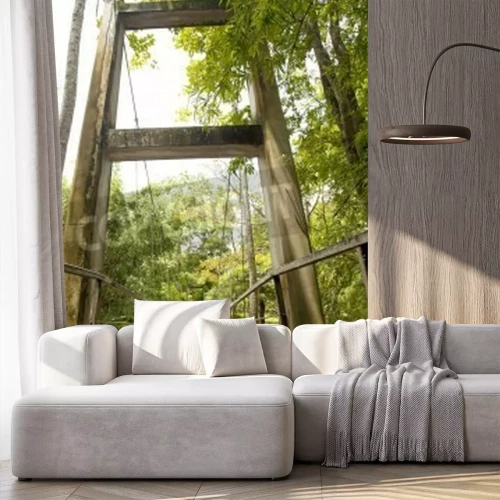 Papier peint  Pont rivière marécageuse