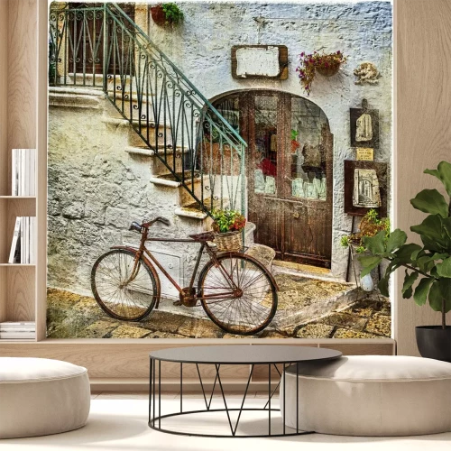 Papier peint  Vélo rétro ruelle italienne