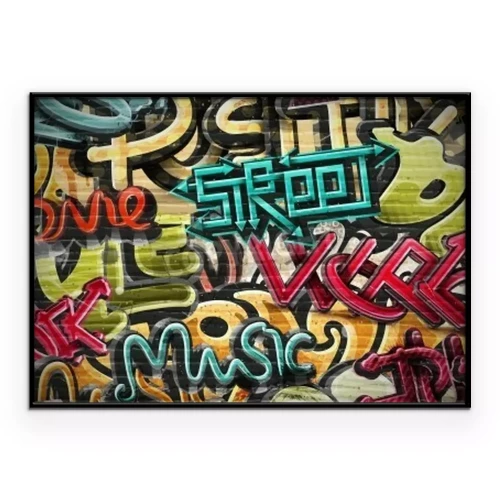 Poster  Graffiti multicolore sur le mur