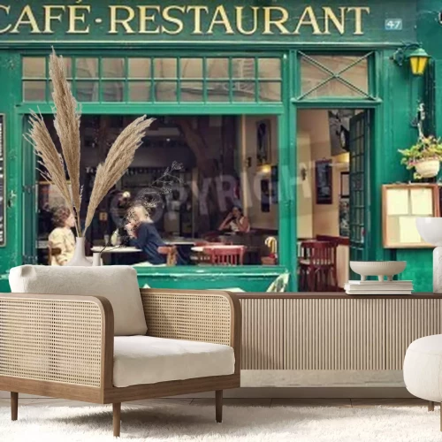Papier peint  Bistro traditionnel parisien