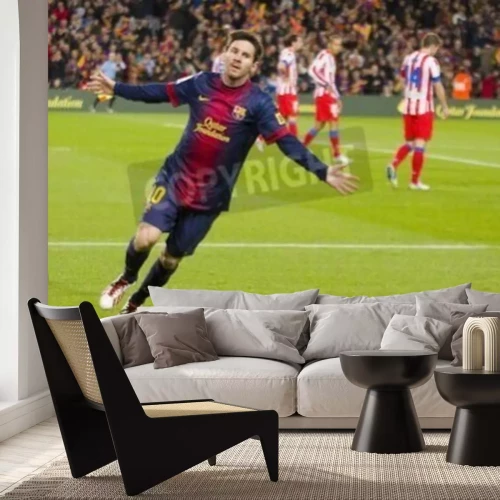 Papier peint  Lionel Messi content du but