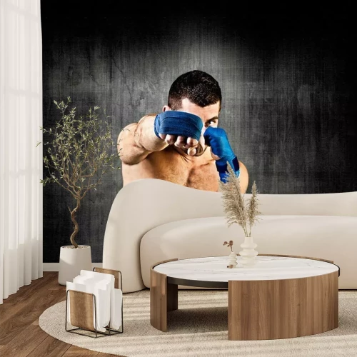 Papier peint  Boxeur et mur en béton