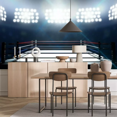 Papier peint  Ring de boxe vide dans une arène