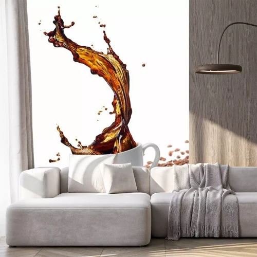 Papier peint  Composition dynamique avec du café