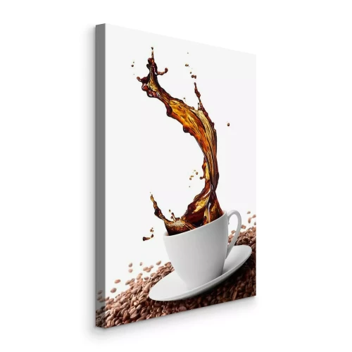 Tableau  Composition dynamique avec du café