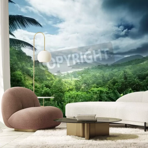 Papier peint  Nuages sombres au-dessus des tropiques