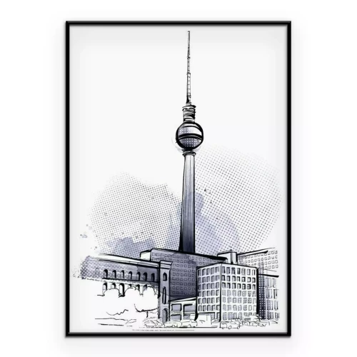 Poster  Image de la tour de télévision de Berlin