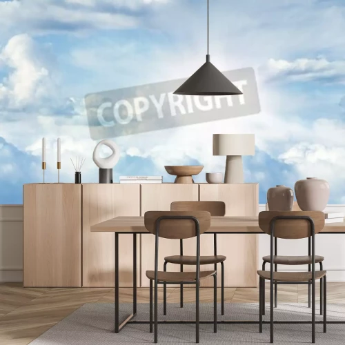 Papier peint  Ciel avec des rayons de soleil