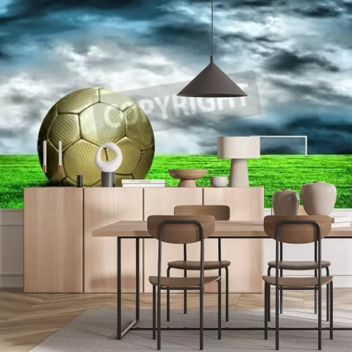 Papier peint  Le gazon de foot sous le ciel