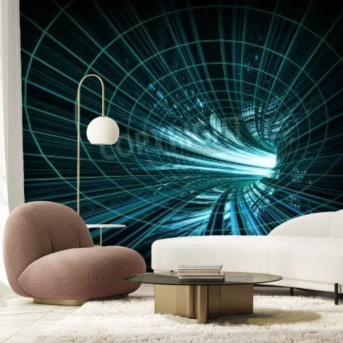 Papier peint  Tunnel numérique abstrait