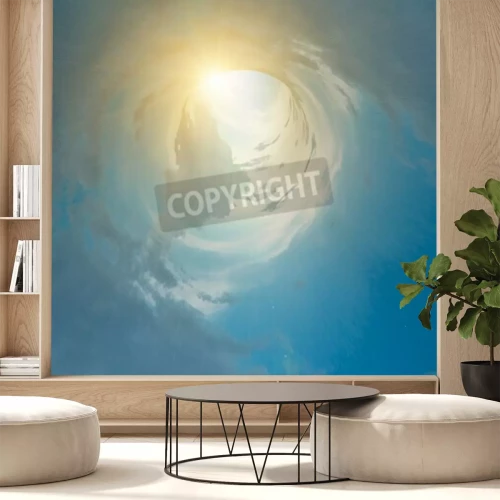 Papier peint  Tunnel dans les nuages