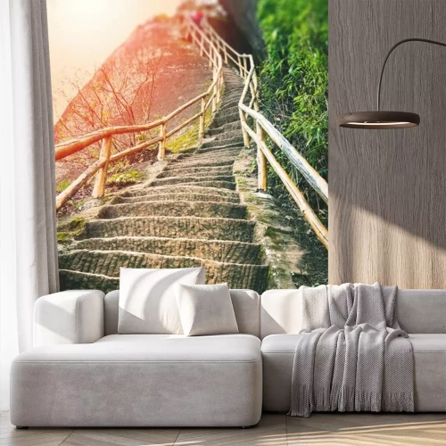 Papier peint  Escaliers sur la montagne