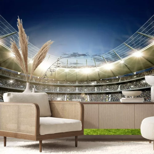 Papier peint  Intérieur d'un stade de football la nuit