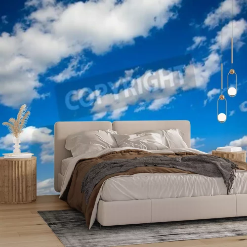 Papier peint  Silhouette sombre d'un avion dans le ciel