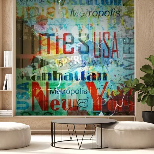 Papier peint  Style rétro vintage typographie