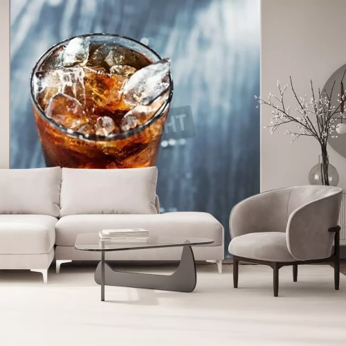 Papier peint  Boisson brune dans un verre