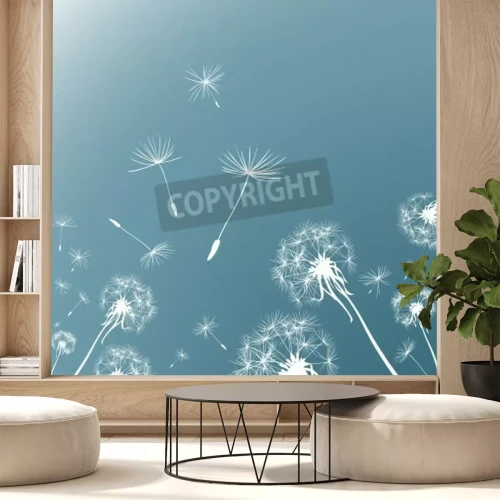 Papier peint  Graines de pissenlit volantes