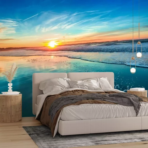 Papier peint  Lever de soleil sur la mer