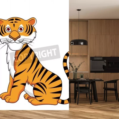 Papier peint  Tigre dessin