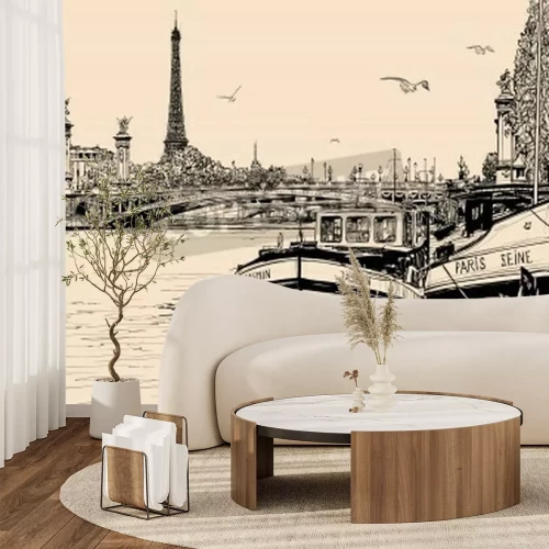 Papier peint  Paris vintage