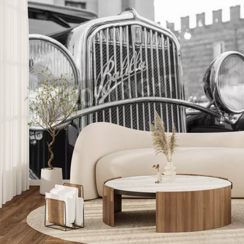 Papier peint  Vérone, Italie - Janvier 6: Voiture classique vintage. Benaco classique Autoclub organise un rassemblement appelé «sorcière du policier" sur Vérone Tuesday 6 Janvier 2015. Les profits sont versés à la