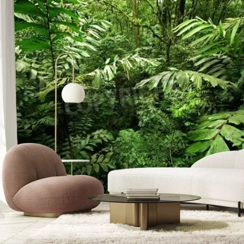 Papier peint  La forêt vierge pleine de plantes sauvages