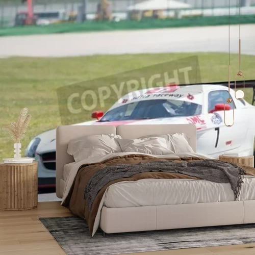 Papier peint  Misano Adriatico, Rimini, Italie - 10 mai: Un MERCEDES SLM AGA GT3 de l'équipe de RACING GDL, entraînée par AMATI GIOVANNA (ITA) et DE LORENZI GIANLUCA, la CI Gran Turismo course de voiture le 10 mai 