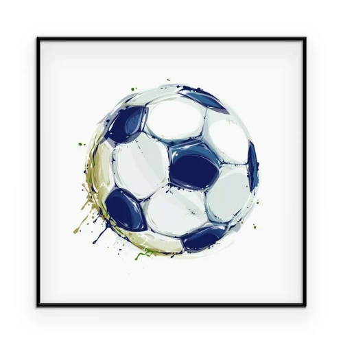 Poster  Illustration de football style aquarelle