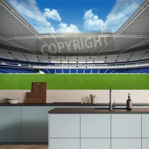 Papier peint  Stade avec le toit ouvert