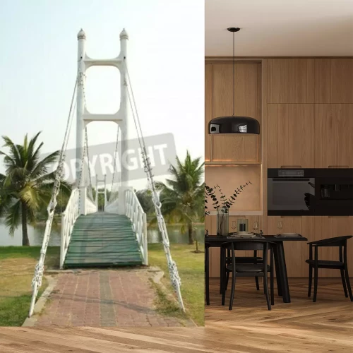 Papier peint  Pont blanc dans les tropiques