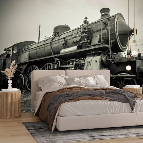 Papier peint  Une vieille locomotive à vapeur