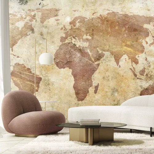 Papier peint  Carte vintage du monde